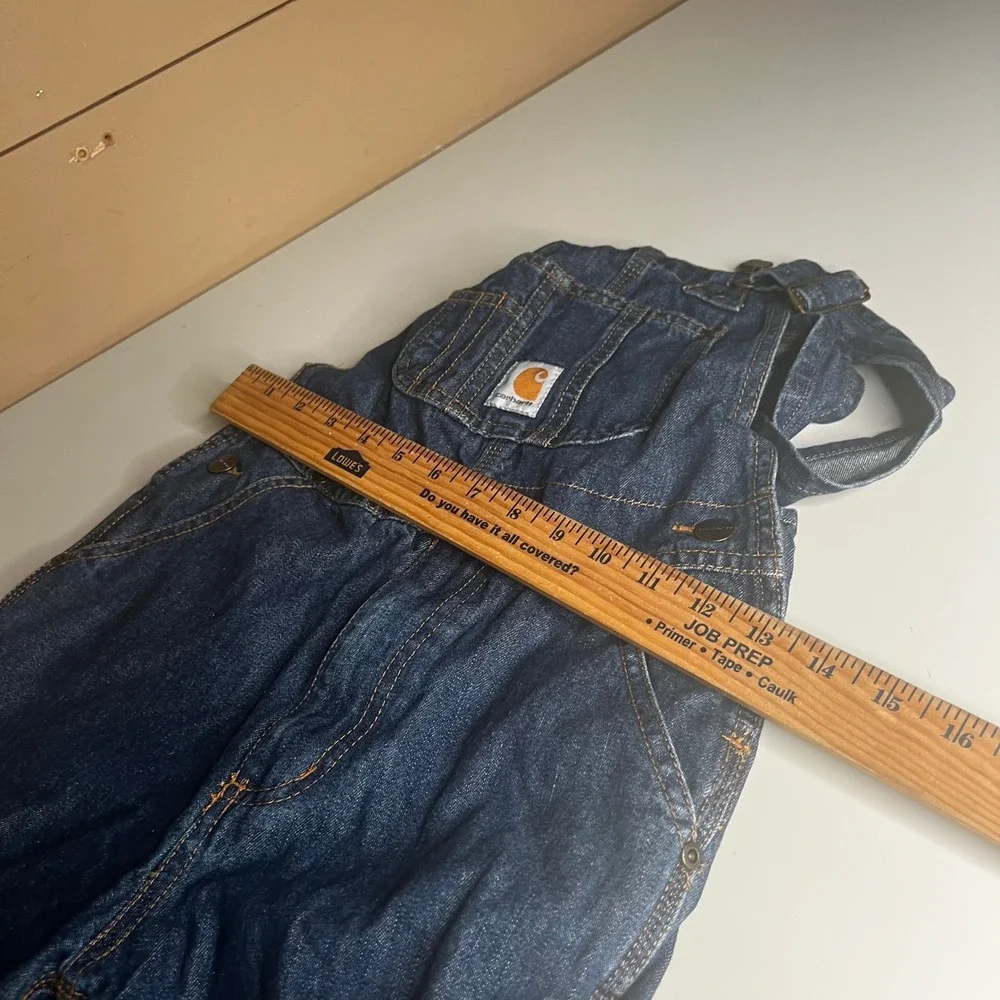 Carhartt Kids Denim Bib Overalls Dark Wash Master Cloth Size 6 RN 13706